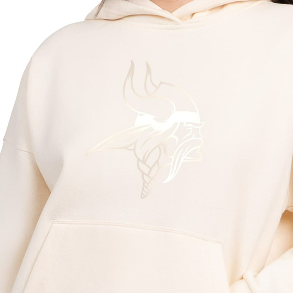 Minnesota Vikings Starter Women's Pastels Relaxed Travel Hoodie - Cream discount