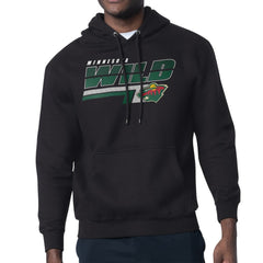 Minnesota Wild Starter Logo Push Fleece Hoodie Black