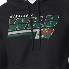 Minnesota Wild Starter Logo Push Fleece Hoodie Black