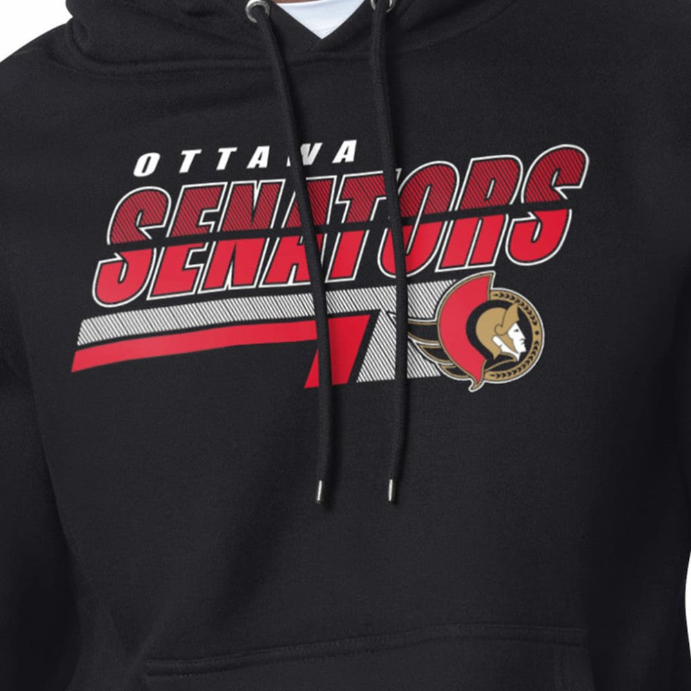 Ottawa Senators Starter Logo Push Fleece Hoodie Black