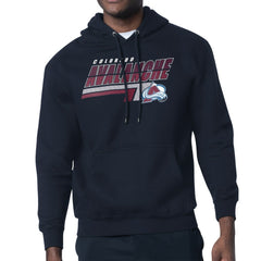 Colorado Avalanche Starter Logo Push Fleece Hoodie Navy