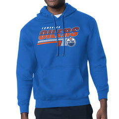 Edmonton Oilers Starter Logo Push Fleece Hoodie Royal