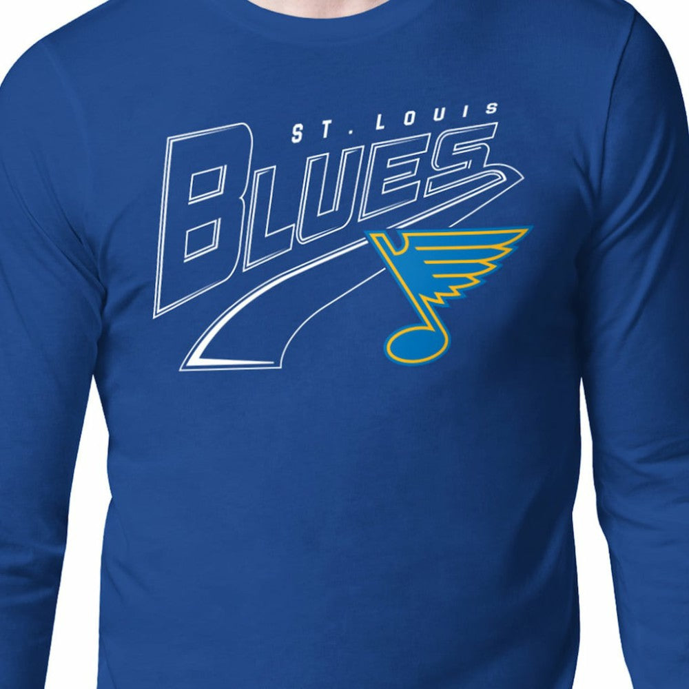 St. Louis Blues Starter Modern Tailsweep Long Sleeve T-Shirt Blue