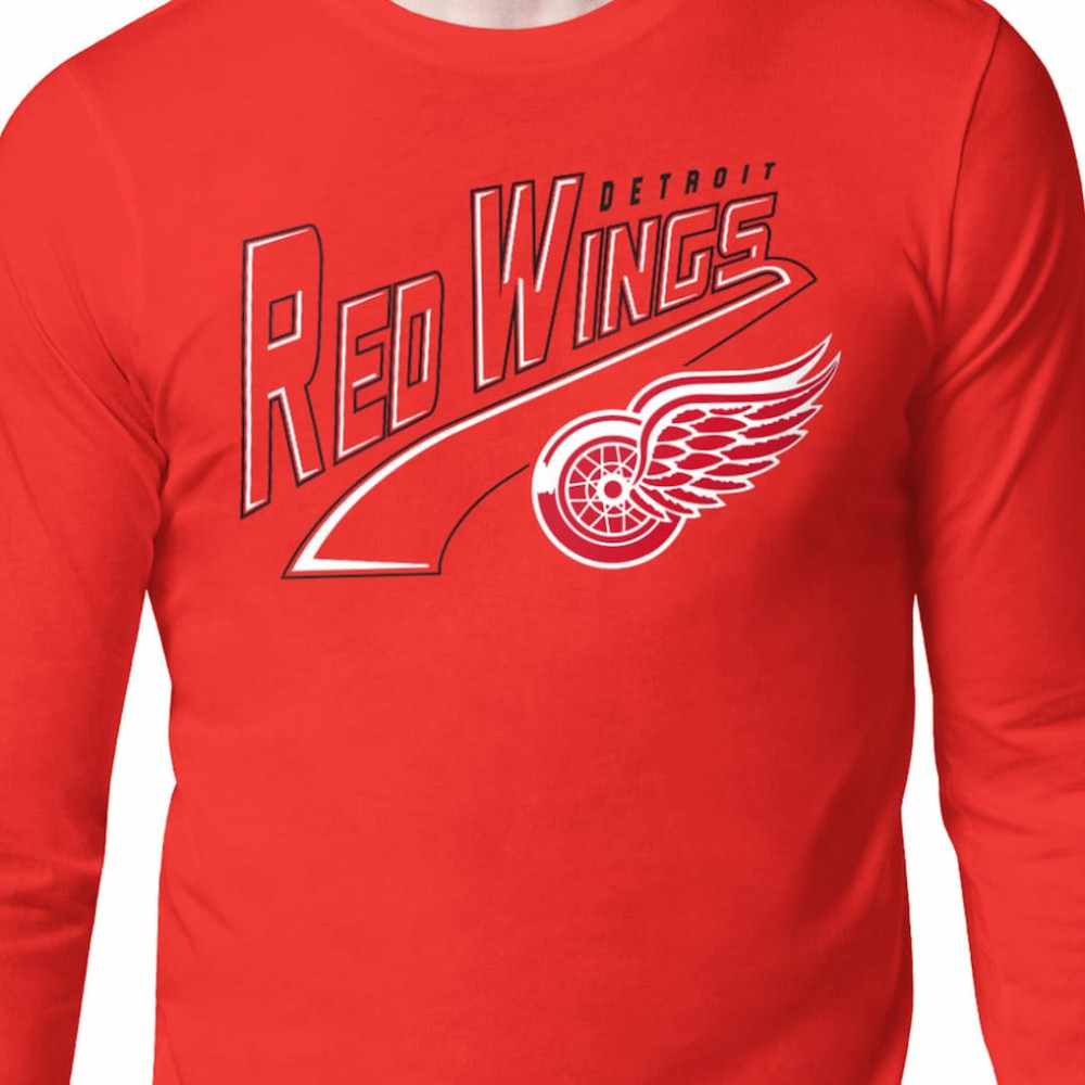 Detroit Red Wings Starter Modern Tailsweep Long Sleeve T-Shirt Red