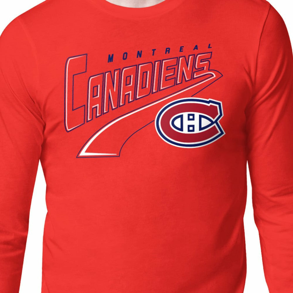 Montreal Canadiens Starter Modern Tailsweep Long Sleeve T-Shirt Red