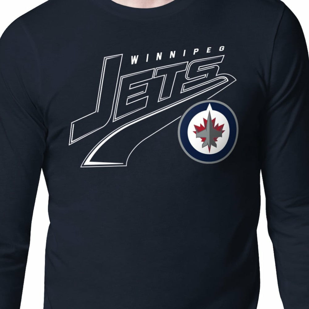 Winnipeg Jets Starter Modern Tailsweep Long Sleeve T-Shirt Navy