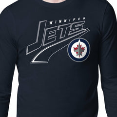 Winnipeg Jets Starter Modern Tailsweep Long Sleeve T-Shirt Navy