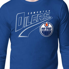 Edmonton Oilers Starter Modern Tailsweep Long Sleeve T-Shirt Royal