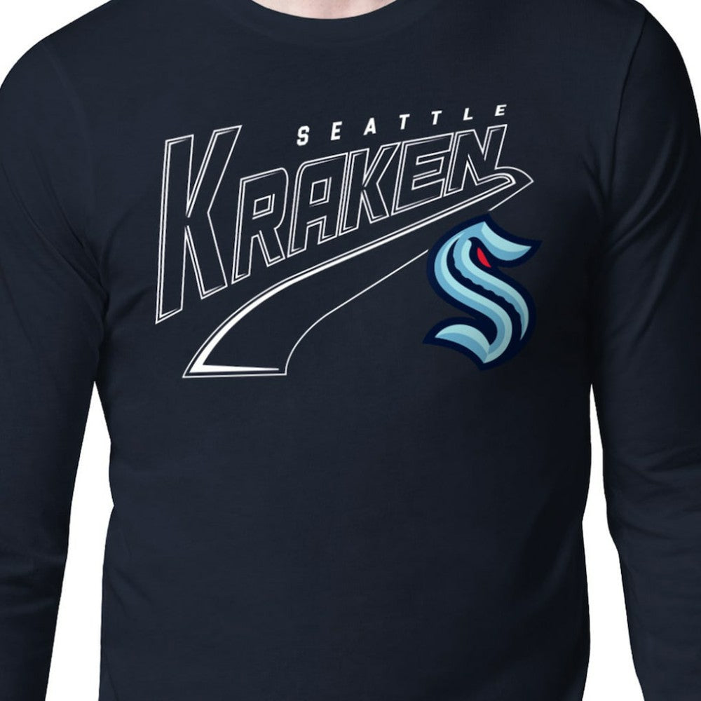 Seattle Kraken Starter Modern Tailsweep Long Sleeve T-Shirt Deep Sea Blue