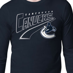 Vancouver Canucks Starter Modern Tailsweep Long Sleeve T-Shirt Blue