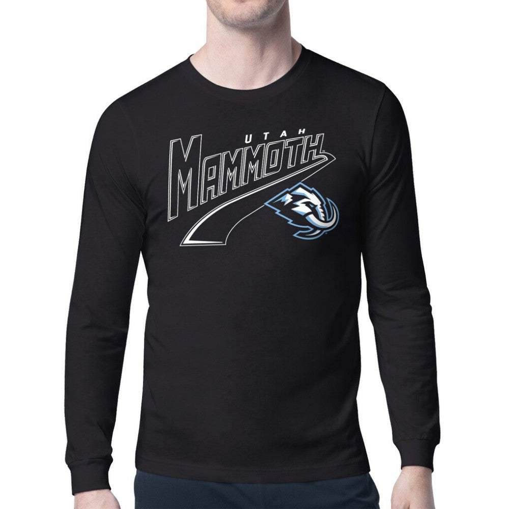 Utah Mammoth Starter Modern Tailsweep Long Sleeve T-Shirt Black