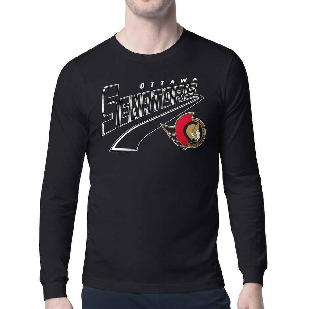 Ottawa Senators Starter Modern Tailsweep Long Sleeve T-Shirt Black