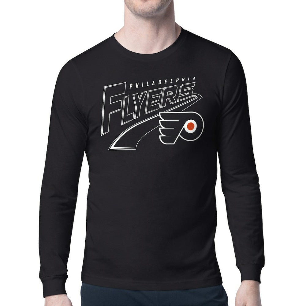 Philadelphia Flyers Starter Modern Tailsweep Long Sleeve T-Shirt Black