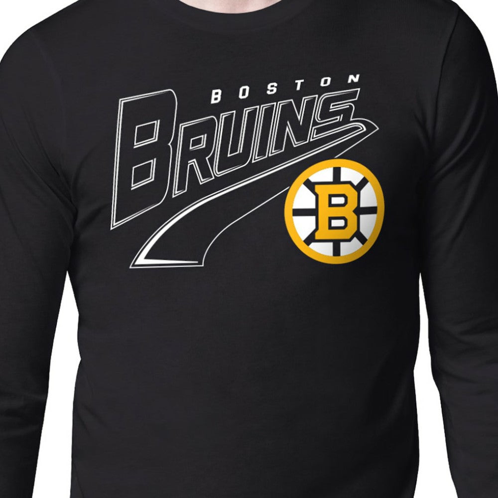 Boston Bruins Starter Modern Tailsweep Long Sleeve T-Shirt Black