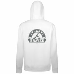 Atlanta Braves Levelwear Podium Chenille Logo Full-Zip Hoodie - White
