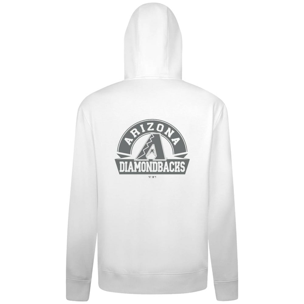Arizona Diamondbacks Levelwear Podium Chenille Logo Full-Zip Hoodie - White