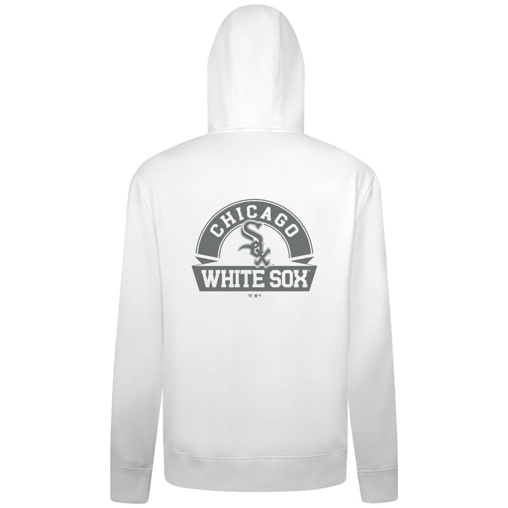 Chicago White Sox Levelwear Podium Chenille Logo Full-Zip Hoodie - White
