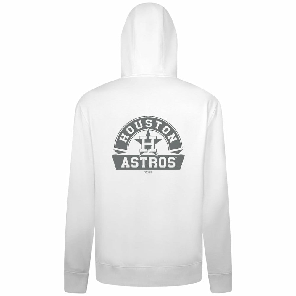 Houston Astros Levelwear Podium Chenille Logo Full-Zip Hoodie - White