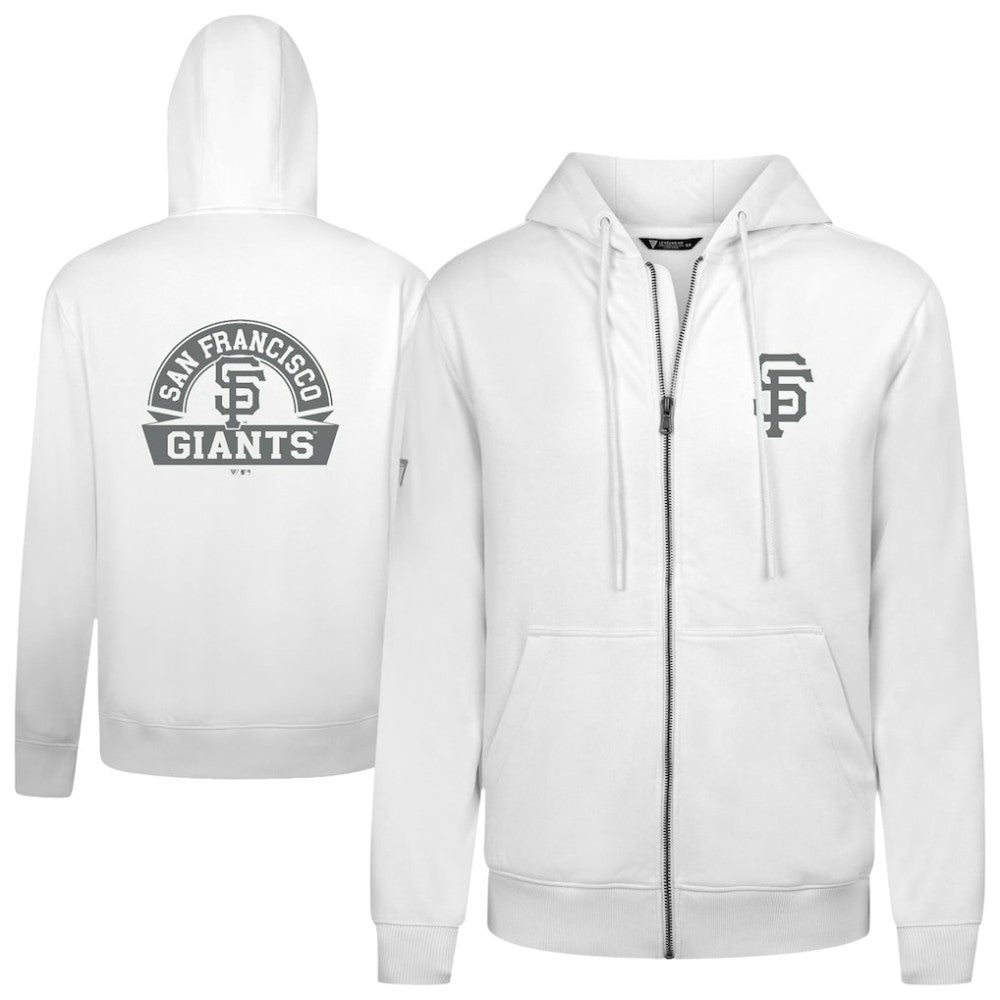San Francisco Giants Levelwear Podium Banner Arch Full-Zip Hoodie - White