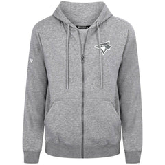 Toronto Blue Jays Levelwear Podium Banner Arch Full-Zip Hoodie - Heather Gray