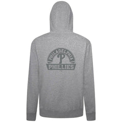 Philadelphia Phillies Levelwear Podium Banner Arch Full-Zip Hoodie - Heather Gray