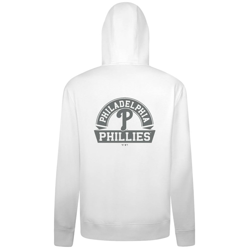 Philadelphia Phillies Levelwear Podium Banner Arch Full-Zip Hoodie - White