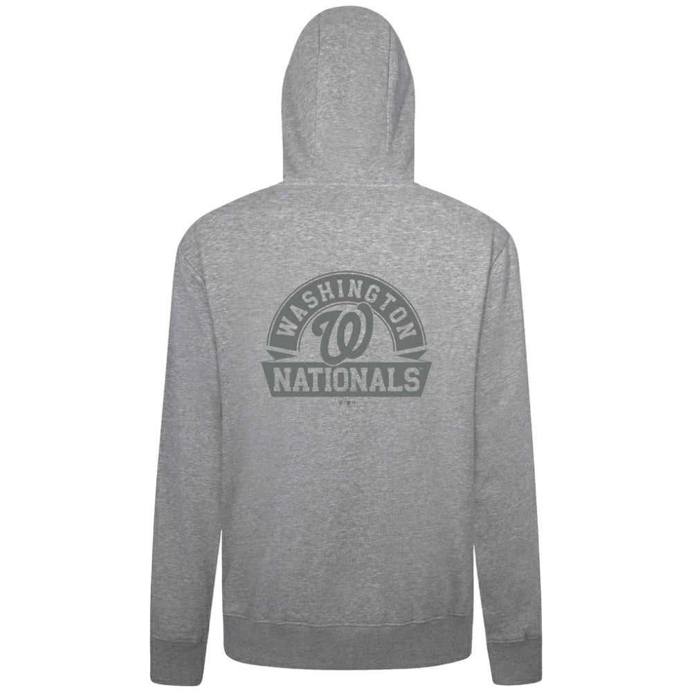 Washington Nationals Levelwear Podium Banner Arch Full-Zip Hoodie - Heather Gray