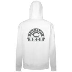 Cincinnati Reds Levelwear Podium Banner Arch Full-Zip Hoodie - White
