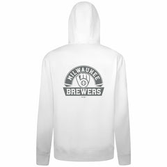 Milwaukee Brewers Levelwear Podium Banner Arch Full-Zip Hoodie - White