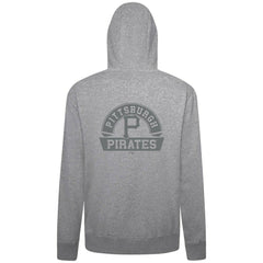 Pittsburgh Pirates Levelwear Podium Banner Arch Full-Zip Hoodie - Heather Gray