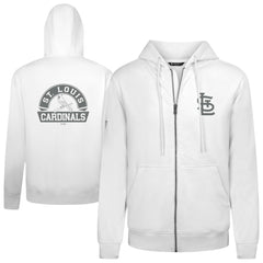 St. Louis Cardinals Levelwear Podium Banner Arch Full-Zip Hoodie - White