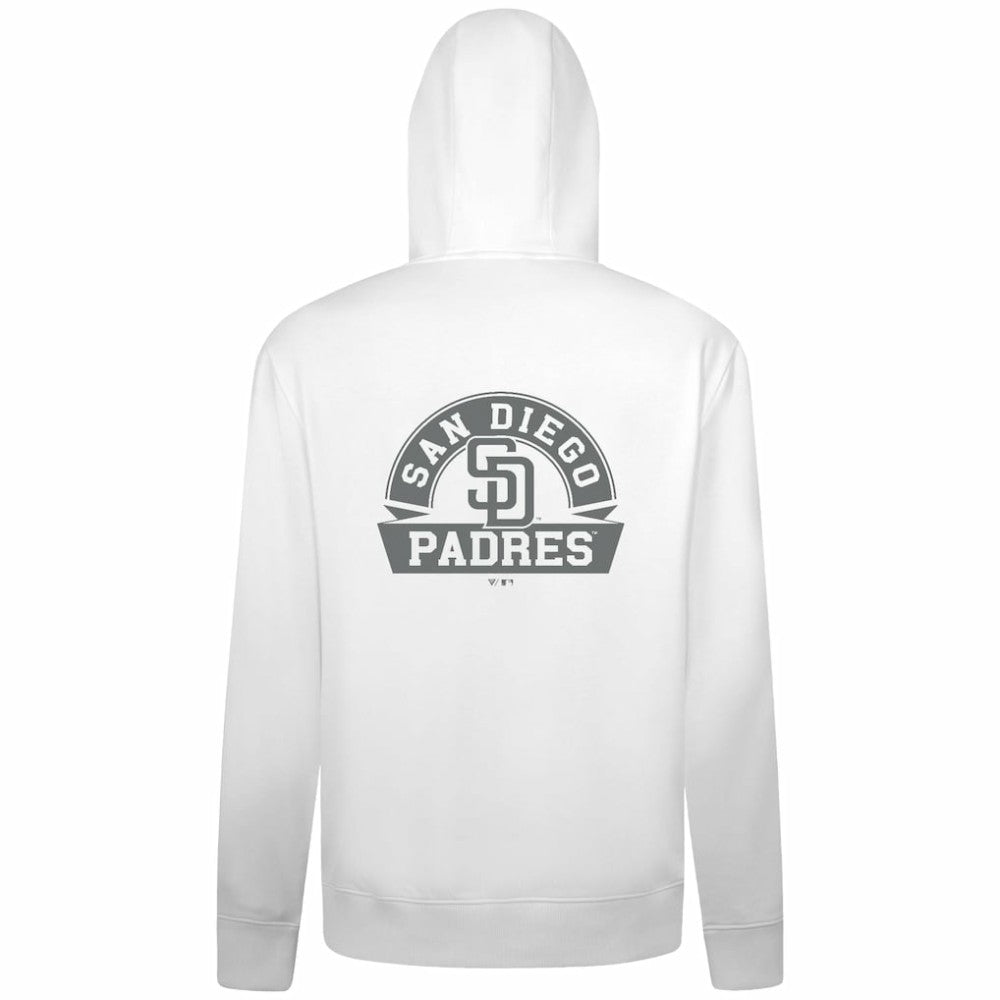 San Diego Padres Levelwear Podium Banner Arch Full-Zip Hoodie - White