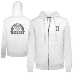 Detroit Tigers Levelwear Podium Banner Arch Full-Zip Hoodie - White