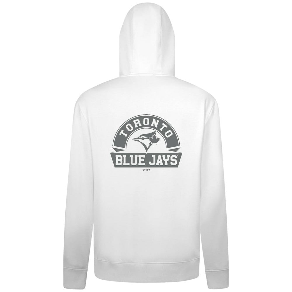 Toronto Blue Jays Levelwear Podium Banner Arch Full-Zip Hoodie - White
