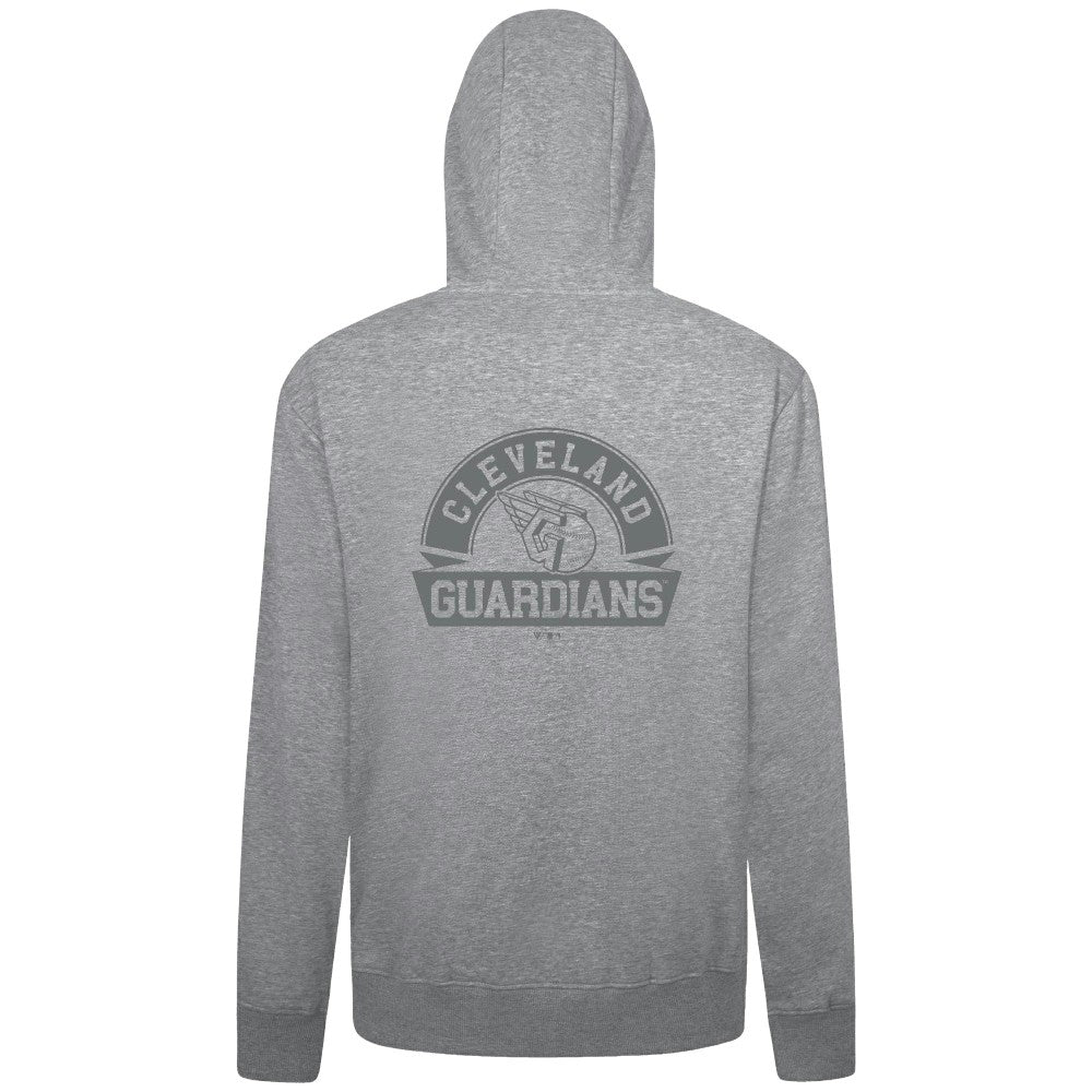 Cleveland Guardians Levelwear Podium Banner Arch Full-Zip Hoodie - Heather Gray