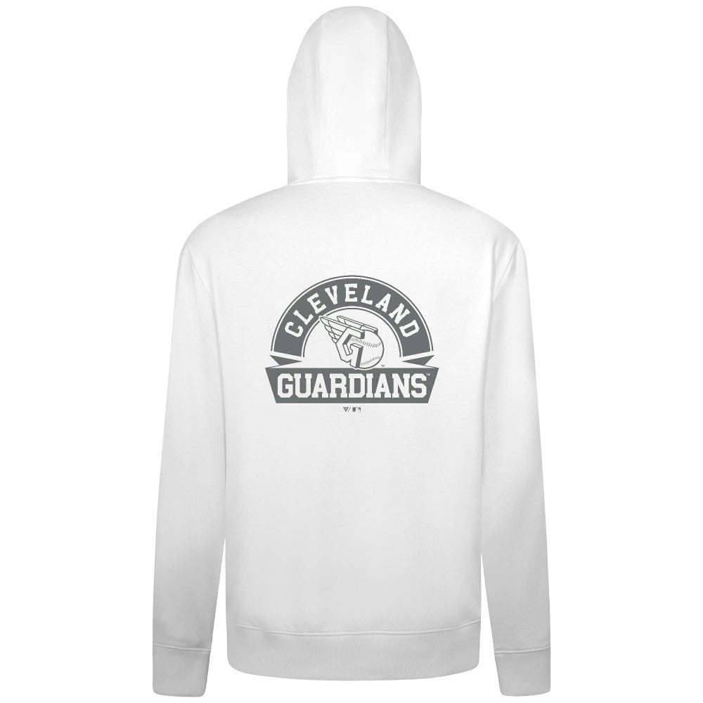 Cleveland Guardians Levelwear Podium Banner Arch Full-Zip Hoodie - White