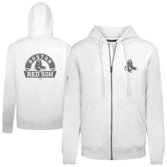 Boston Red Sox Levelwear Podium Banner Arch Full-Zip Hoodie - White