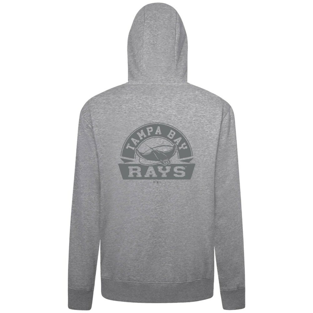Tampa Bay Rays Levelwear Podium Banner Arch Full-Zip Hoodie - Heather Gray