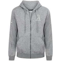 Los Angeles Angels Levelwear Podium Banner Arch Full-Zip Hoodie - Heather Gray