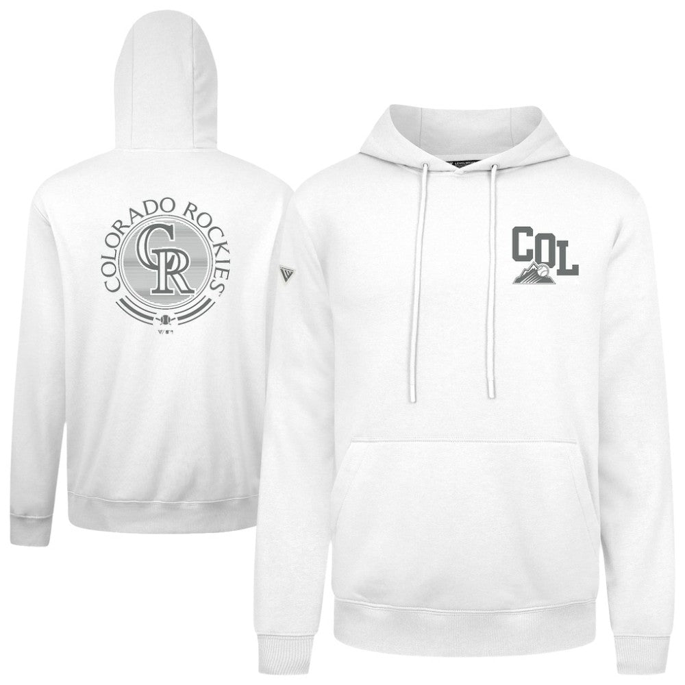 Colorado Rockies Levelwear Podium Valiant Hoodie - White
