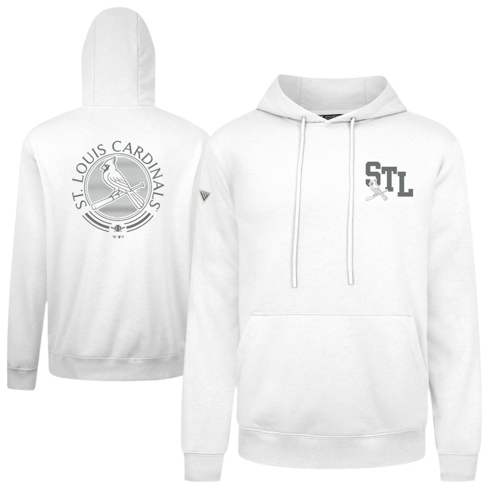 St. Louis Cardinals Levelwear Podium Grain Hoodie - White