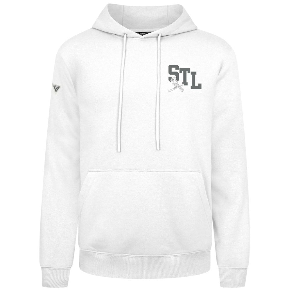 St. Louis Cardinals Levelwear Podium Grain Hoodie - White