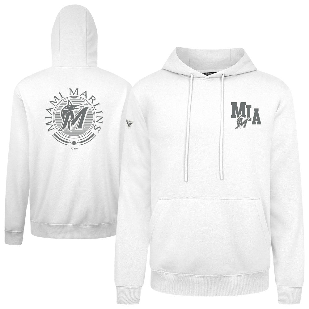 Miami Marlins Levelwear Podium Grain Hoodie - White