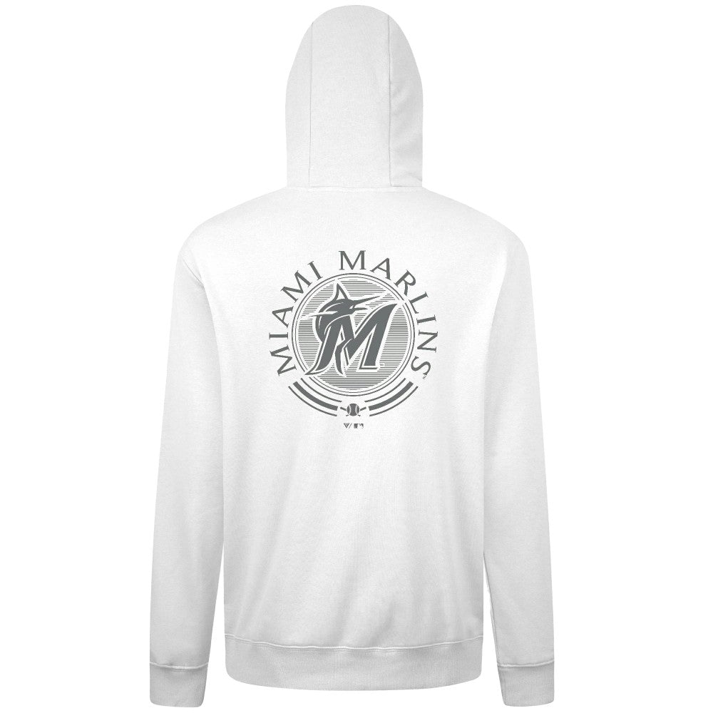 Miami Marlins Levelwear Podium Grain Hoodie - White