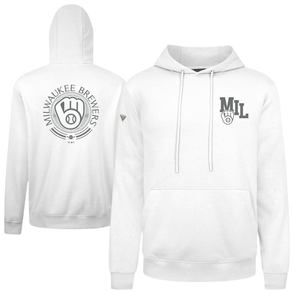 Milwaukee Brewers Levelwear Podium Grain Hoodie - White