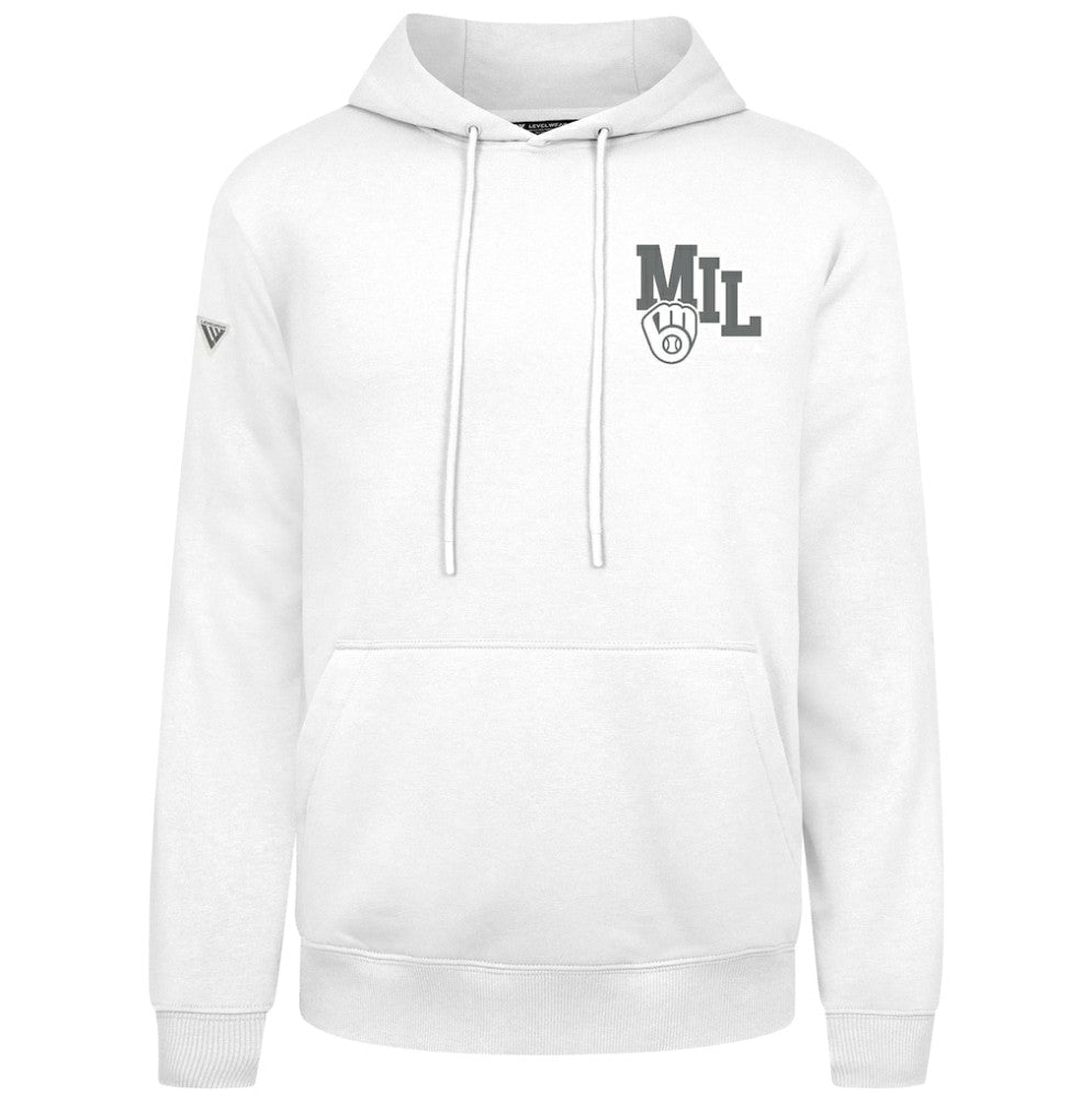 Milwaukee Brewers Levelwear Podium Grain Hoodie - White