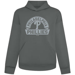 Philadelphia Phillies Levelwear Luxe Signature Banner Arch Tri-Blend Hoodie - Gray