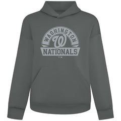 Washington Nationals Levelwear Luxe Signature Banner Arch Tri-Blend Hoodie - Gray
