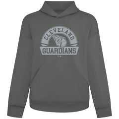 Cleveland Guardians Levelwear Luxe Signature Banner Arch Tri-Blend Hoodie - Gray