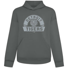 Detroit Tigers Levelwear Luxe Signature Banner Arch Tri-Blend Hoodie - Gray